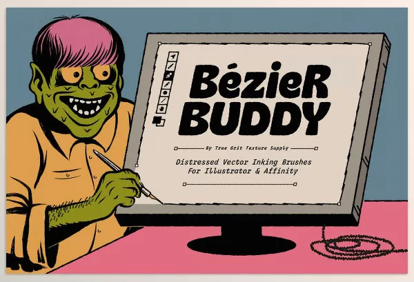 Illustrator Plugin – Bézier Buddy by True Grit Texture Supply – Download