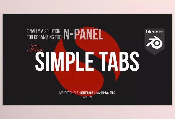 Blender Addon – Simple Tabs by Chipp Walters – Download