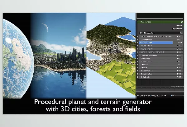 Blender Addon – Procedural Planet And Terrain Generator by SHcreations – Download