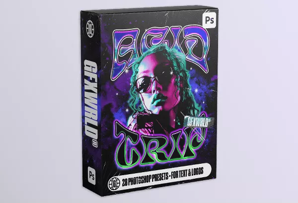 Photoshop Plugin – Acid Trip Text Styles Pack Vol. 2 by GFXWRLD – Download