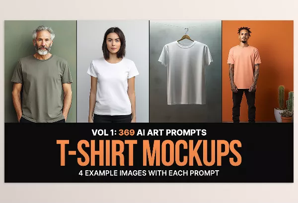 Asset – 369 Midjourney Prompts for T-Shirt Mockups by Sevenstyles – Download
