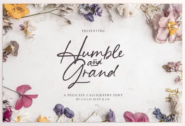 Font – Humble and Grand Handwritten Script by Callie Rian & Co. – Download