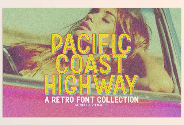 Font – Pacific Coast Highway Retro Fonts by Callie Rian & Co. – Download