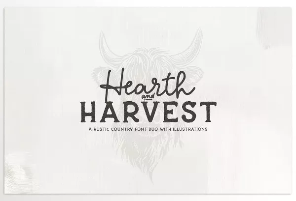 Font – Hearth and Harvest Rustic Font Duo by Callie Rian & Co. – Download