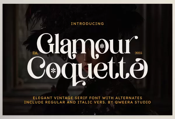 Font – Glamour Coquette Elegant Vintage Font by Qweera Studio – Download