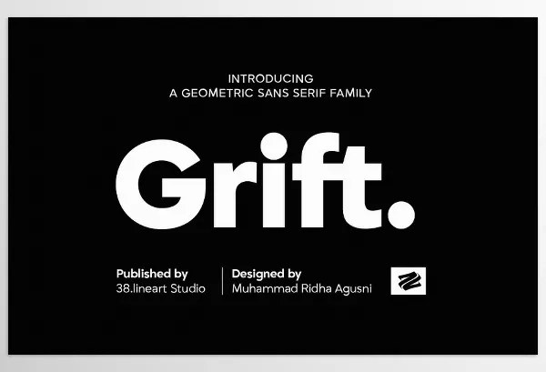 Font – Grift Geometric Typeface by Ridha-38.lineart – Download