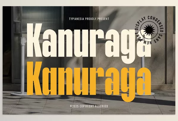 Font – Kanuraga Condensed Sans Font by Typia Nesia – Download