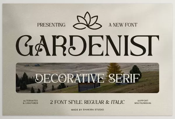 Font – Gardenist Decorative Serif Font by Shakira Studio – Download