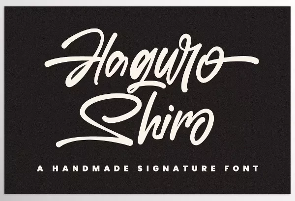 Font – Haguro Shiro Signature Handmade Font by Maulana Creative – Download