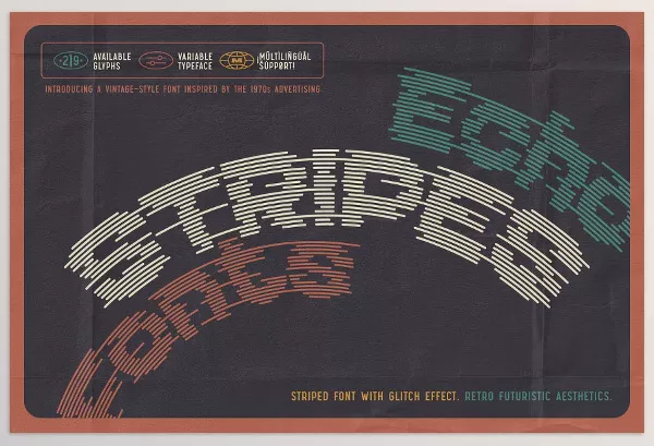 Font – Echo Stripes Variable Font Set by Gleb Guralnyk – Download