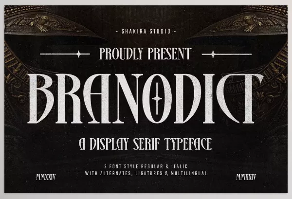Font – Branodict Modern Display Serif by Shakira Studio – Download