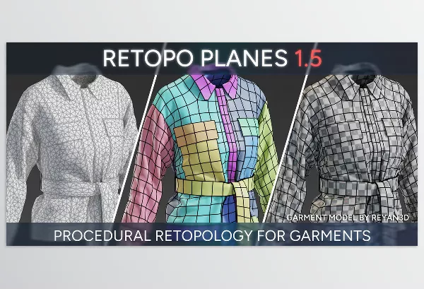 Blender Addon – Retopo Planes by Nodes Interactive – Download