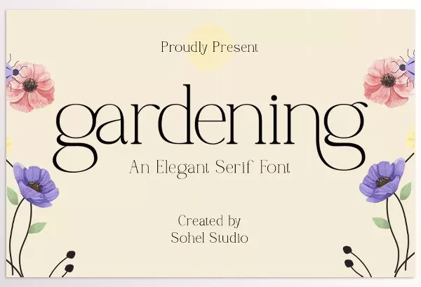 Font – Gardening Elegant Serif Font by Sohel Studio – Download