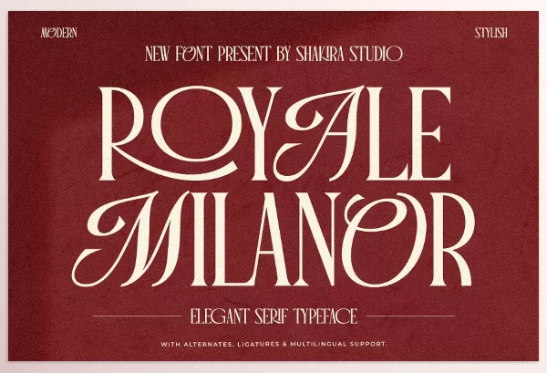 Font – Royale Milanor Font by Shakira Studio – Download