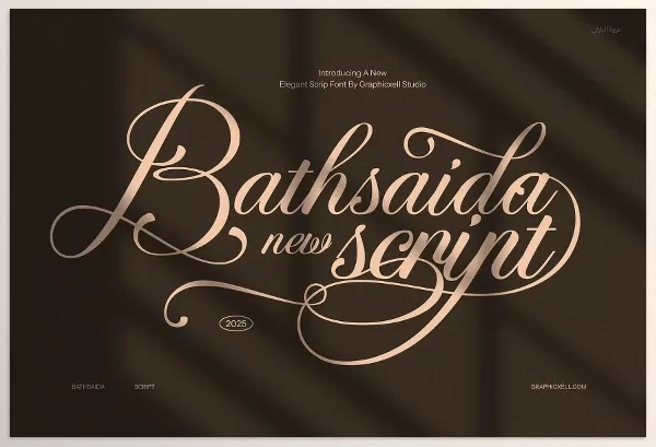 Font – Bathsaida Calligraphy Script Font by Graphicxell – Download