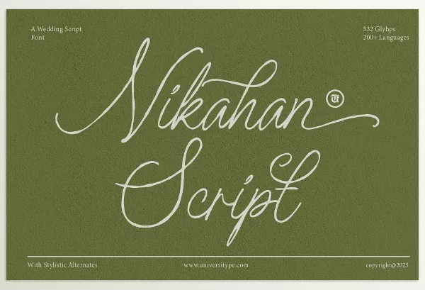 Font – UT Nikahan Script A Wedding Font by Universitype – Download