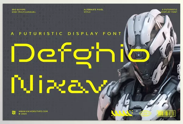 Font – UT Defghio Nixav A Futuristic Font by Universitype – Download