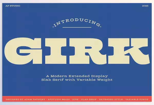 Font – Girk Variable Slab Serif by AF Studio – Download