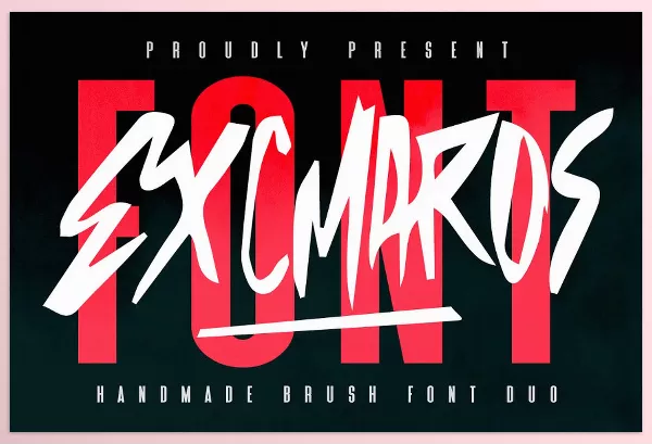 Font – Excmaros Handmade Brush Font Duo by Maulana Creative – Download