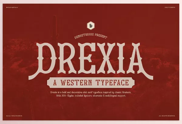 Font – Drexia Western Typeface by Denustudios – Download