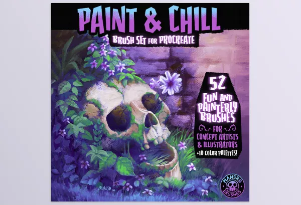 Asset – Paint and Chill Brush Set for Procreate by Manero Brushes – Download