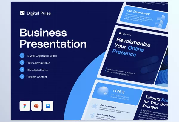 Photoshop Plugin – Business Presentation Template Digital Pulse by UI8 – Download