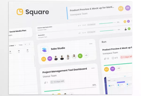 Asset – Square Dashboard UI Kit by UI8 – Download