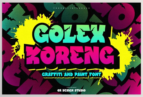 Font – Golex Koreng Graffiti Font by QR Design Studio – Download