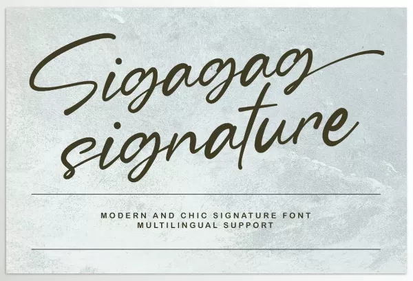 Font – Sigagag Signature Display Font by Maulana Creative – Download