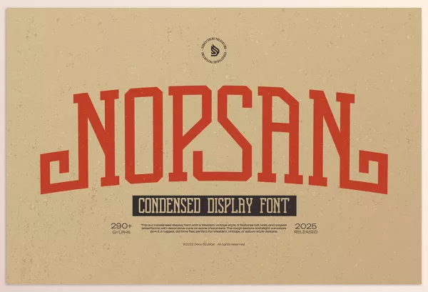 Font – Nopsan Condensed Display Font by Fontbundles – Download