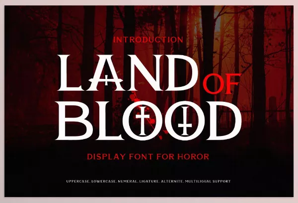Font – Land Of Blood Horror Movie Font by twinstd – Download