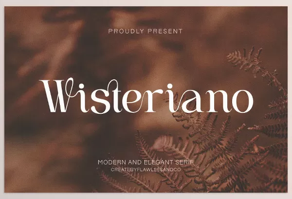 Font – Wisteriano Modern Serif Font by Flawless And Co – Download