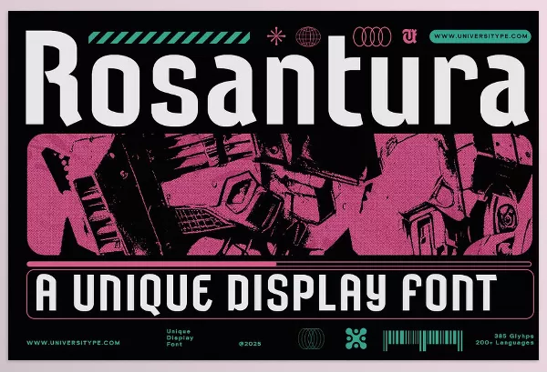 Font – UT Rosantura A Unique Display Font by Universitype – Download