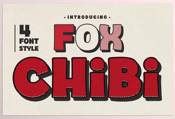 Font – Fox Chibi 4 Font Styles by Fox7 (Rattana) – Download