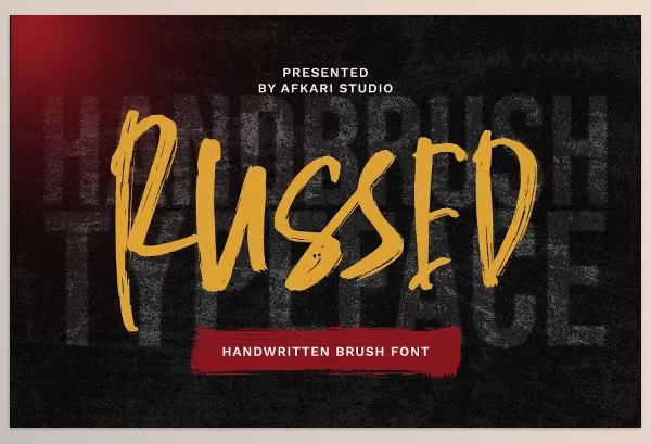 Font – Russed Handwritten Brush Font by Afkari Studio – Download