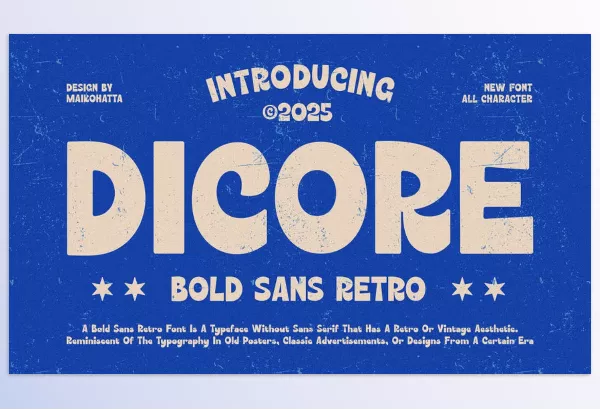 Font – Dicore Bold Sans retro Font by MaikoHatta – Download