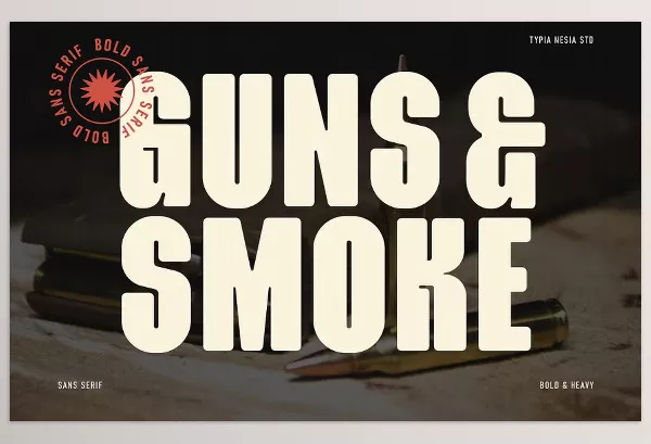 Font – Guns and Smoke Bold Condensed Sans by Typia Nesia – Download