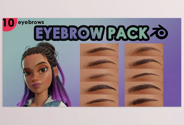 Blender Addon – Eyebrow Pack by Nazar Noschenko – Download