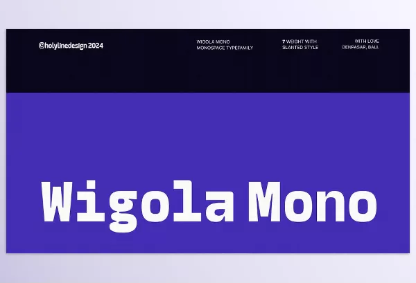 Font – Wigola Mono Monospace Family by Holyline Design – Download