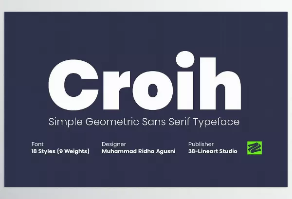Font – Croih Simple Geometric Sans Serif by Ridha-38.lineart – Download