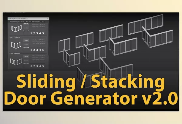 Asset – Sliding / Stacking Door Generator by ArchvizTools – Download