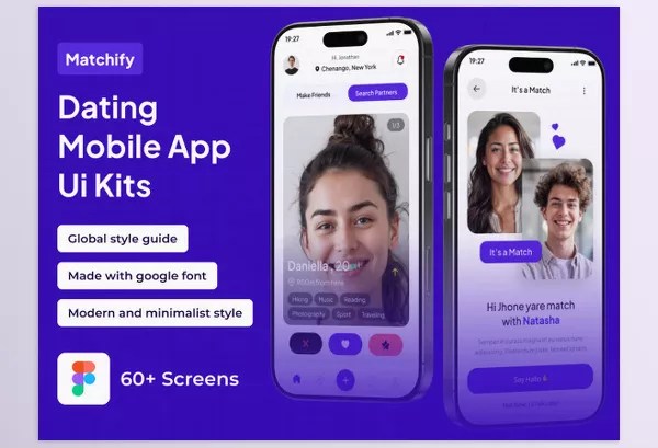 Asset – Matchify Dating Premium UI KIts App by UI8 – Download