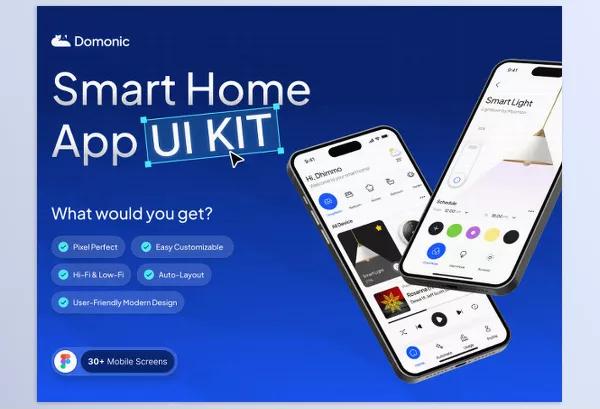 Asset – Domonic Smart Home App UI Kit by UI8 – Download