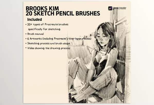 Plugin – 20 Sketch Pencil Brushes by brookskim – Download