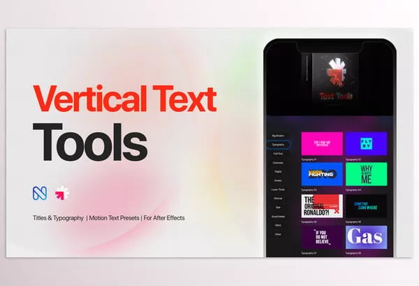 Asset – Vertical Text Tools Titles Typography Reels Call Outs by nitrozme – Download 58055756