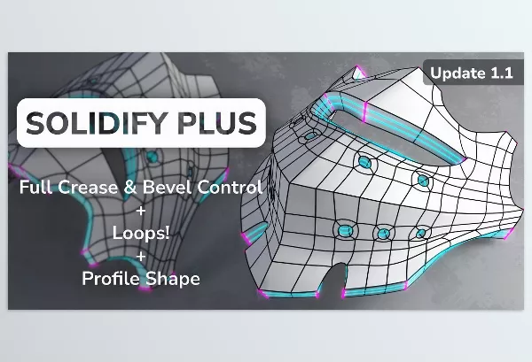 Asset – Solidify Plus Blender Addon by Nodes Interactive – Download