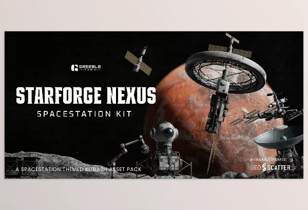 Asset – Starforge Nexus Spacestation Kitbash Greeble Assets by Greeble Town – Download