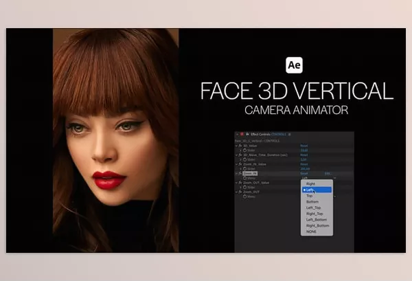 Plugin – Face 3D Vertical Camera Animator by Premiumilk – Download 58088287