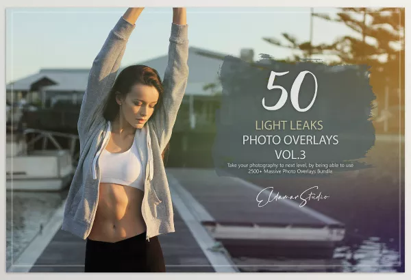 Asset – 50 Light Leaks Photo Overlays Vol. 3 by Artstation – Download