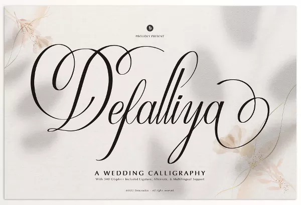 Font – Defalliya Wedding Calligraphy by Denustudios – Download